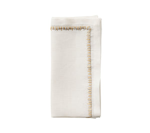 Filament Napkin in White, Gold & Silver, Set of 4