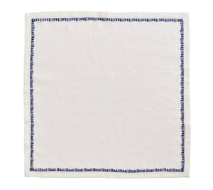 Filament Napkin in White & Navy, Set of 4