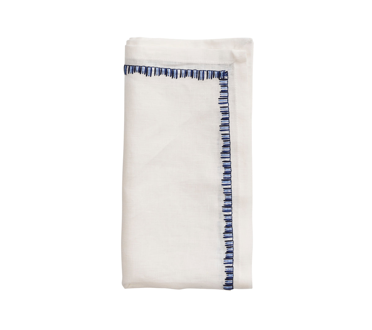 Filament Napkin in White & Navy, Set of 4
