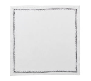Filament Napkin in White, Silver & Gunmetal, Set of 4