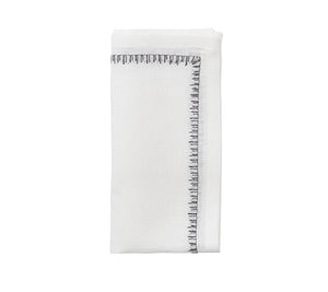 Filament Napkin in White, Silver & Gunmetal, Set of 4