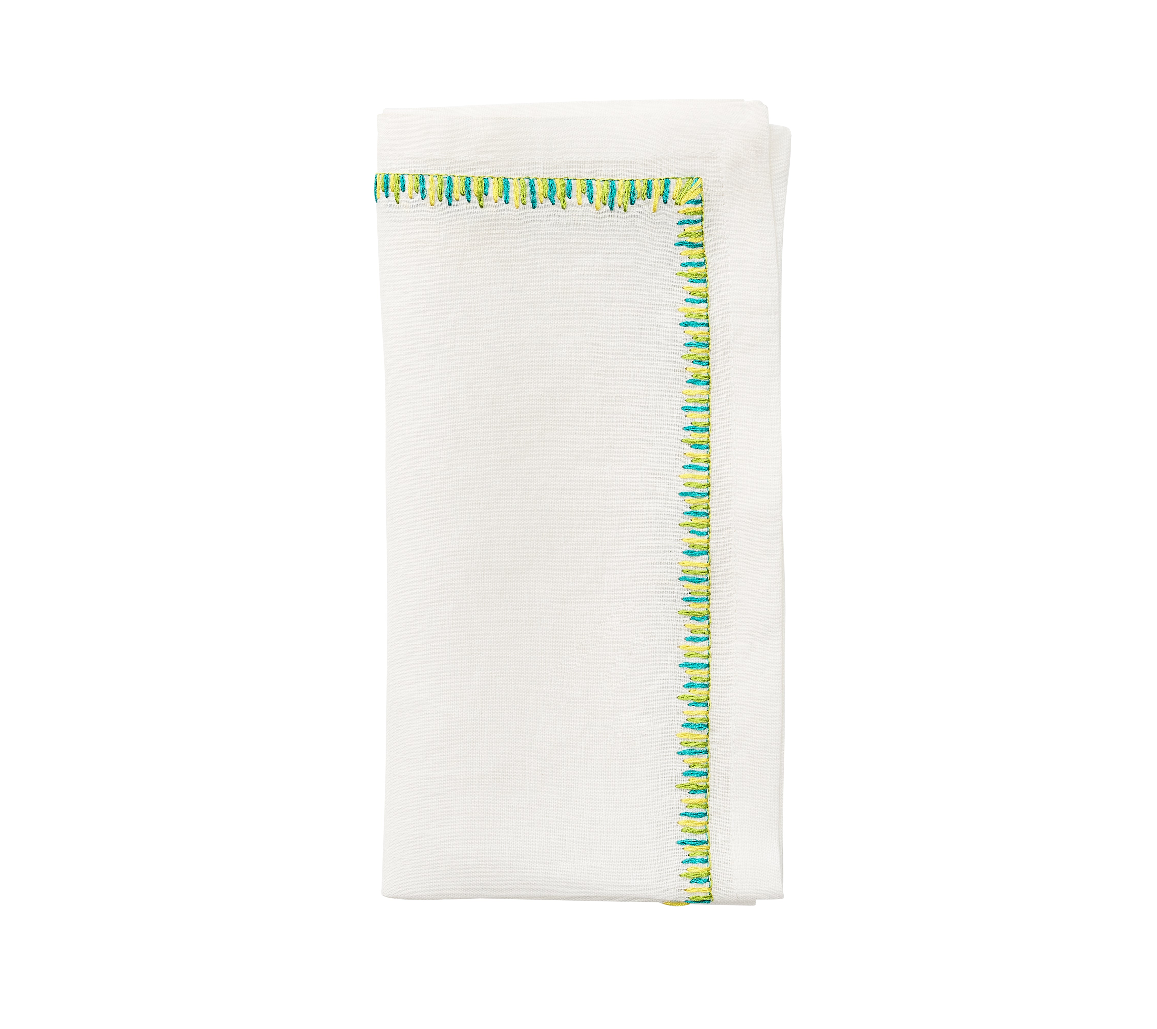 Filament Napkin in White, Yellow & Green, Set of 4