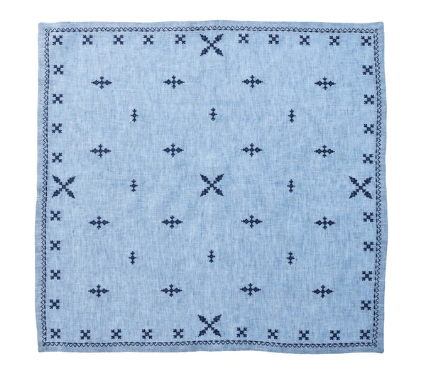 Fez Napkin in Periwinkle & Navy, Set of 4
