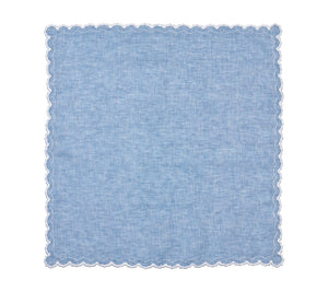 Arches Napkin in Blue & White, Set of 4