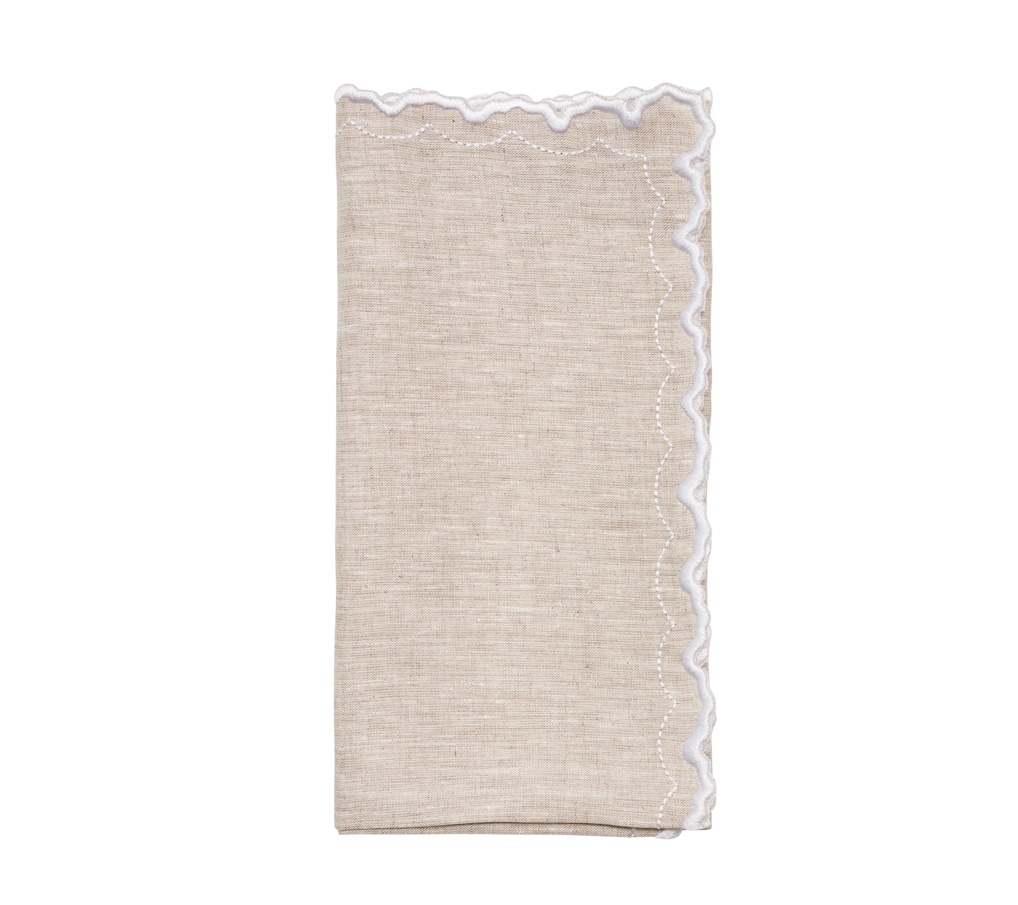 Arches Napkin in Natural & White, Set of 4