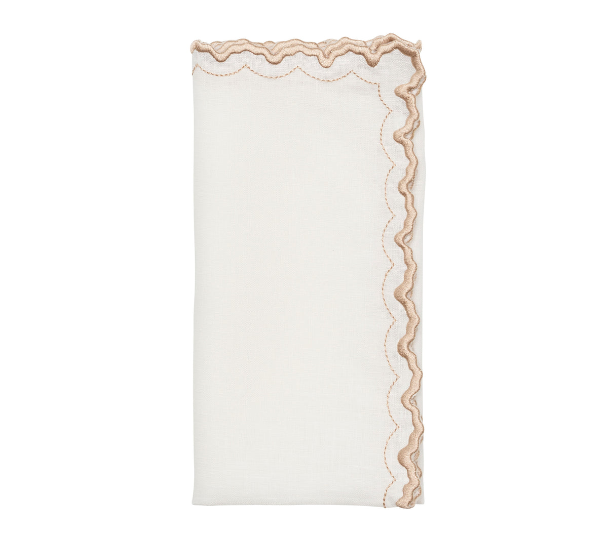 Arches Napkin in White & Natural, Set of 4