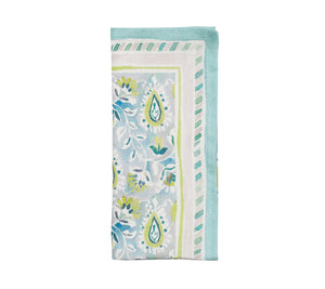 Mira Napkin in Seafoam & Green, Set of 4