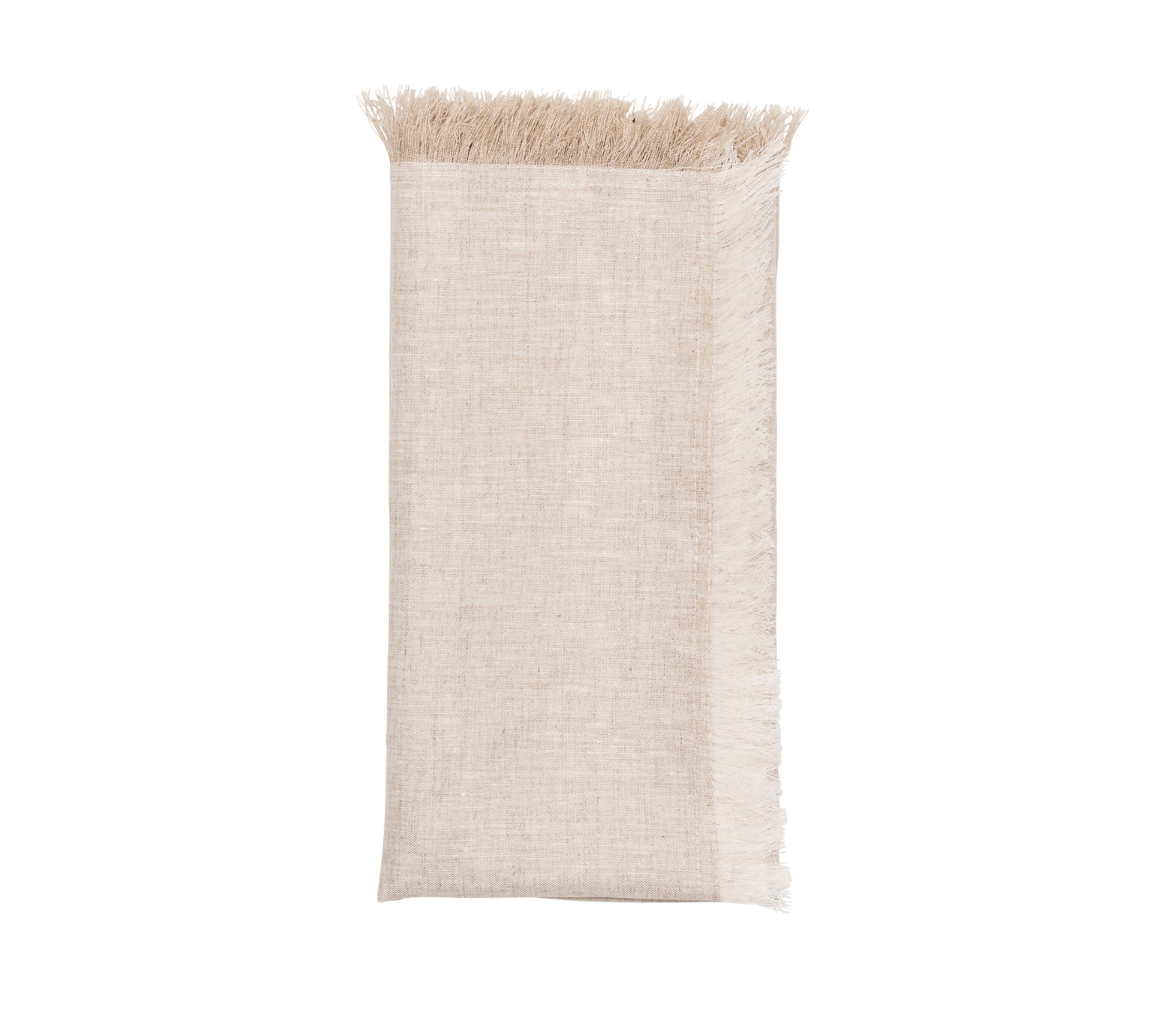 Chambray Fringe Napkin in Natural, Set of 4