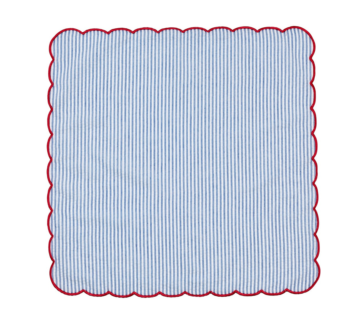 Fiesta Napkin in White, Navy & Red, Set of 4