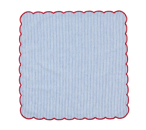 Fiesta Napkin in White, Navy & Red, Set of 4