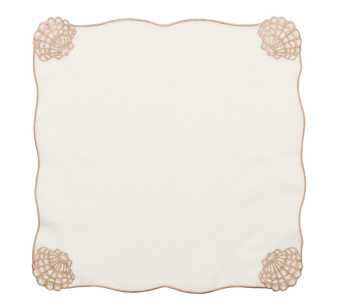 Beachcomber Napkin in White & Natural, Set of 4