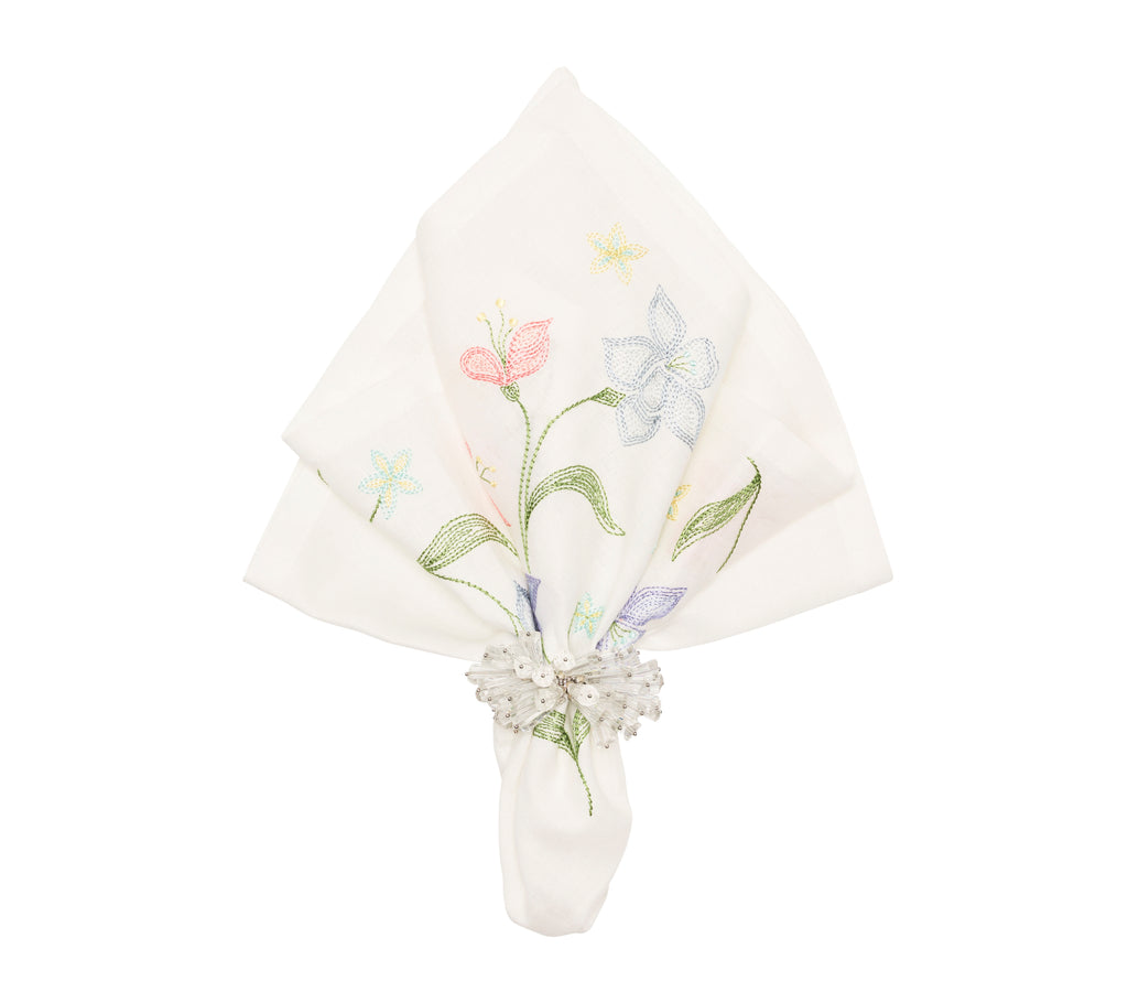 Vista Napkin in White & Multi, Set of 4