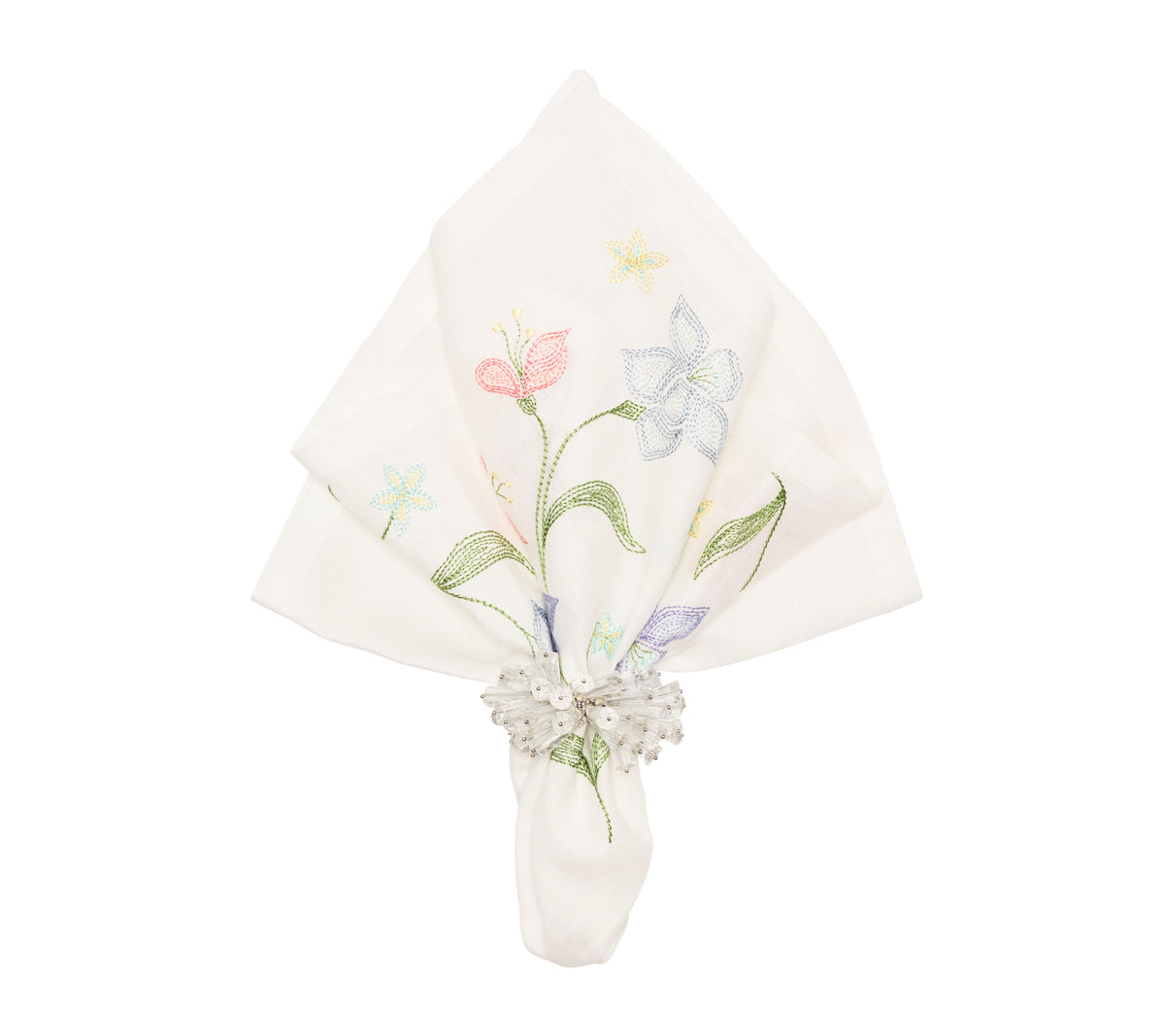 Vista Napkin in White & Multi, Set of 4