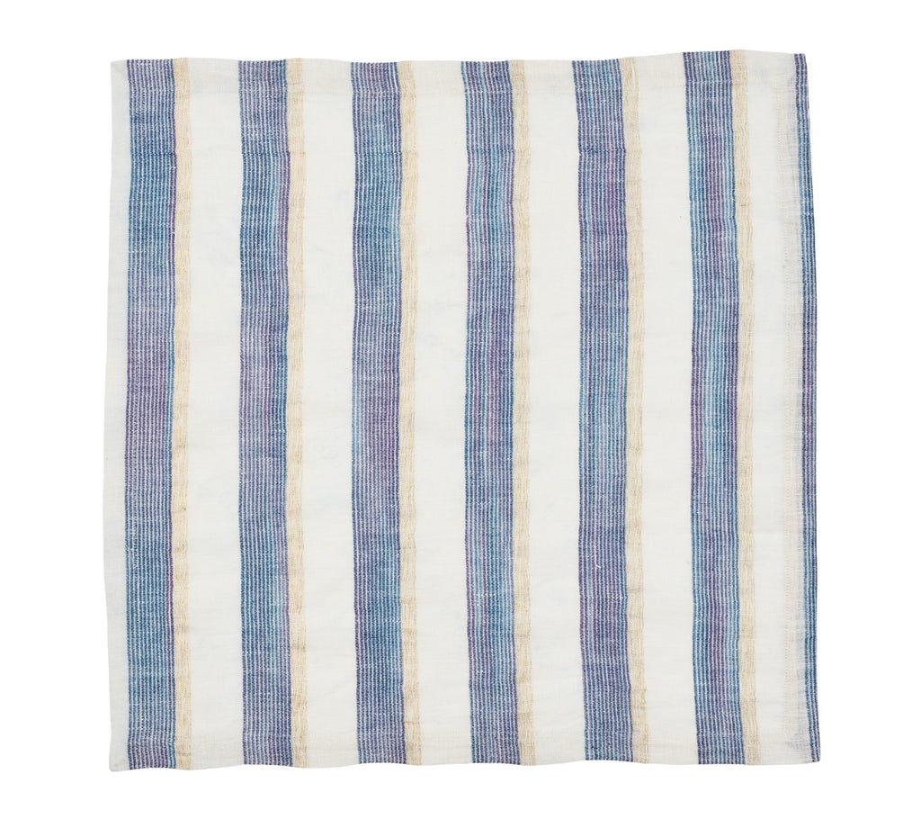 Broad Stripe Napkin in Blue & White, Set of 4