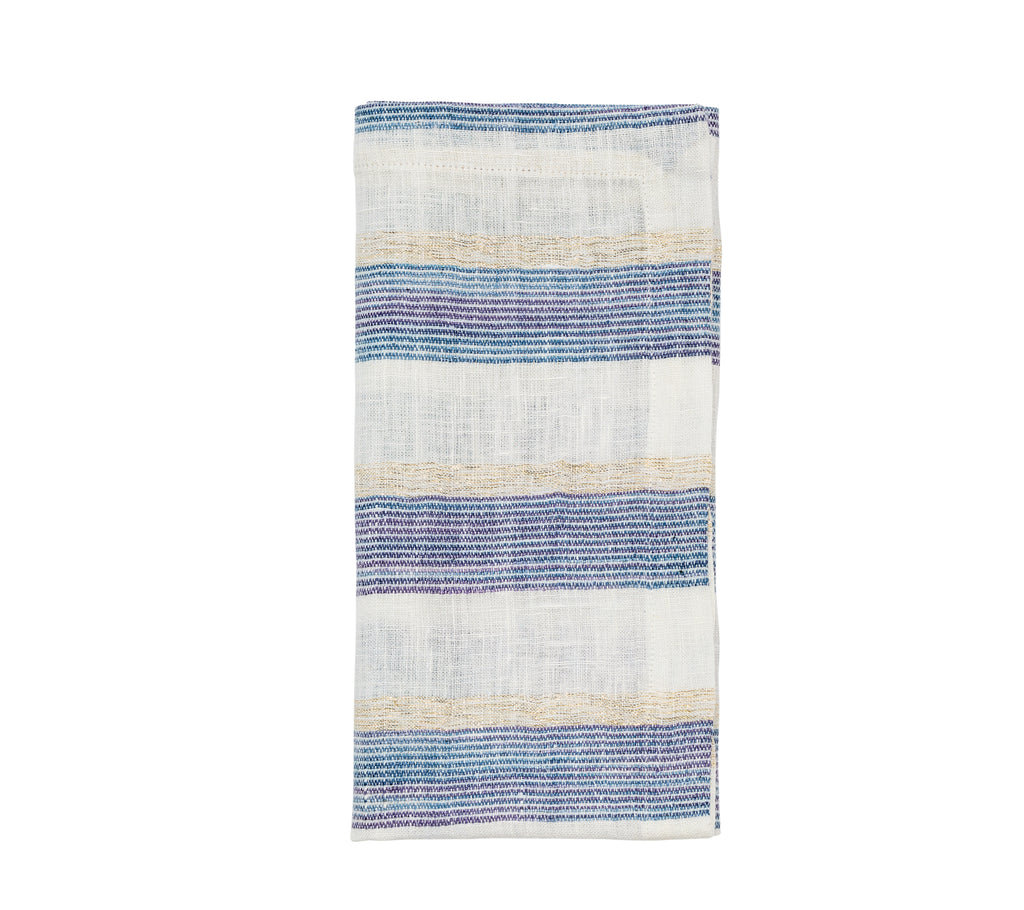 Broad Stripe Napkin in Blue & White, Set of 4