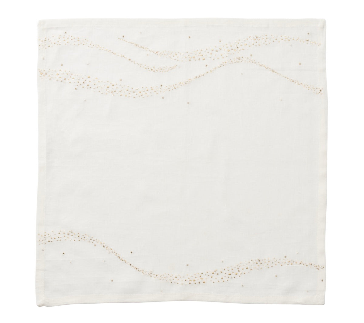 Star Spray Napkin in White & Gold & Silver, Set of 4