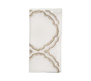 Kim Seybert, Inc.Daydream Napkin in White, Gold & Silver, Set of 4Napkins