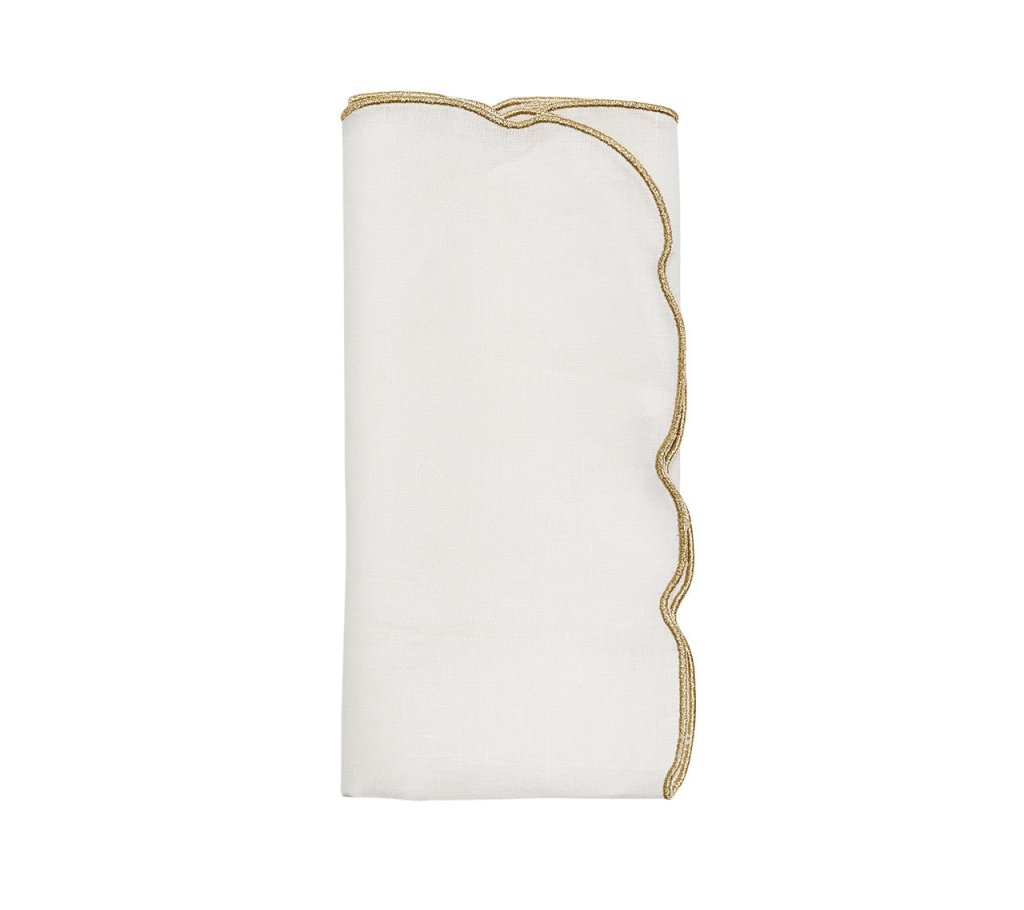 Kim Seybert, Inc.Luminance Napkin in White & Gold, Set of 4Napkins