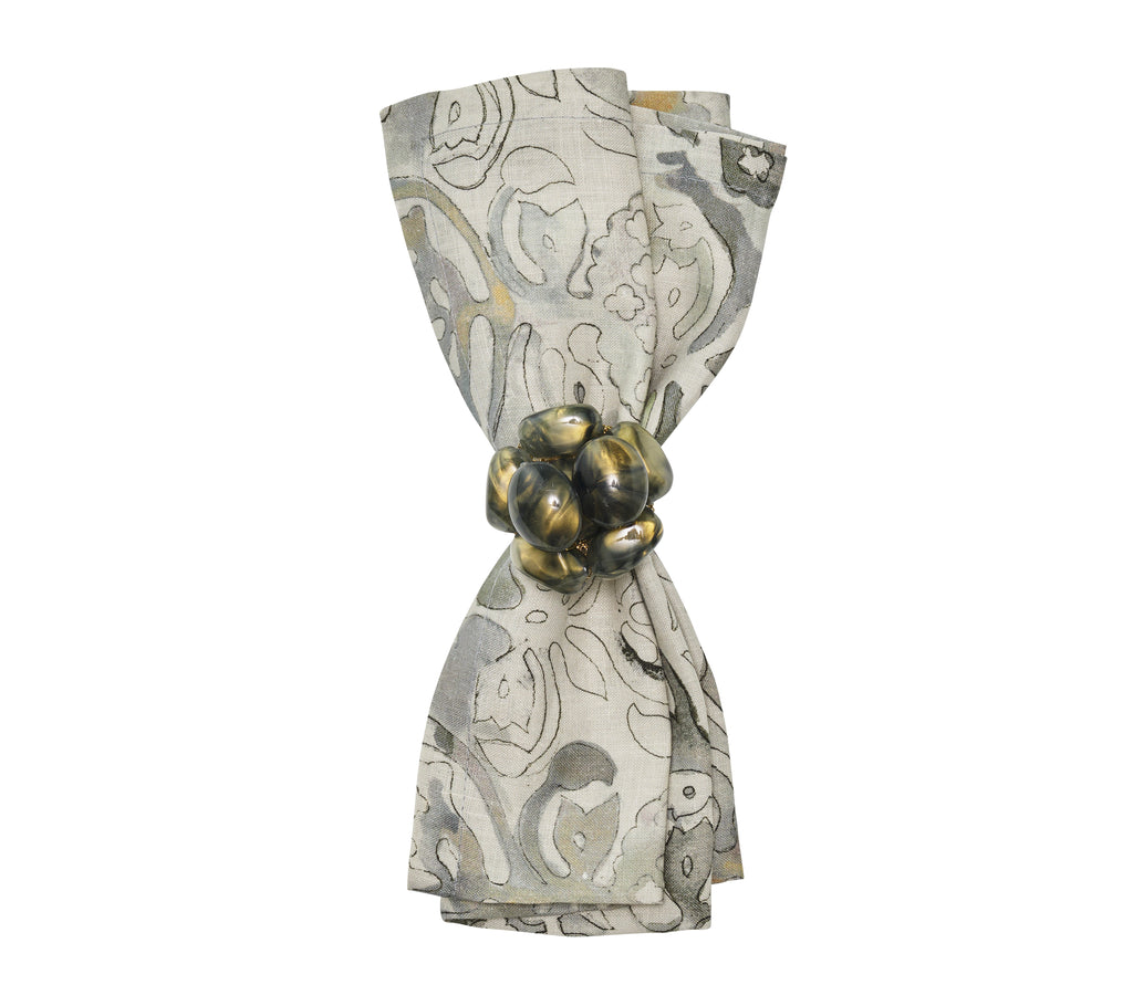 Giverny Napkin in Natural & Gray, Set of 4