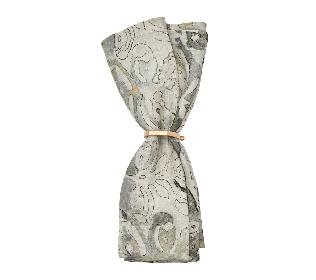 Giverny Napkin in Natural & Gray, Set of 4