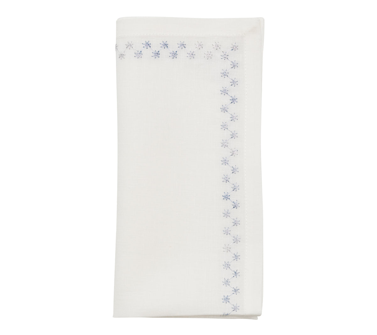 Starry Night Napkin in White & Blue, Set of 4
