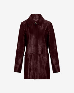 Nadia Coat in Deep Redwood