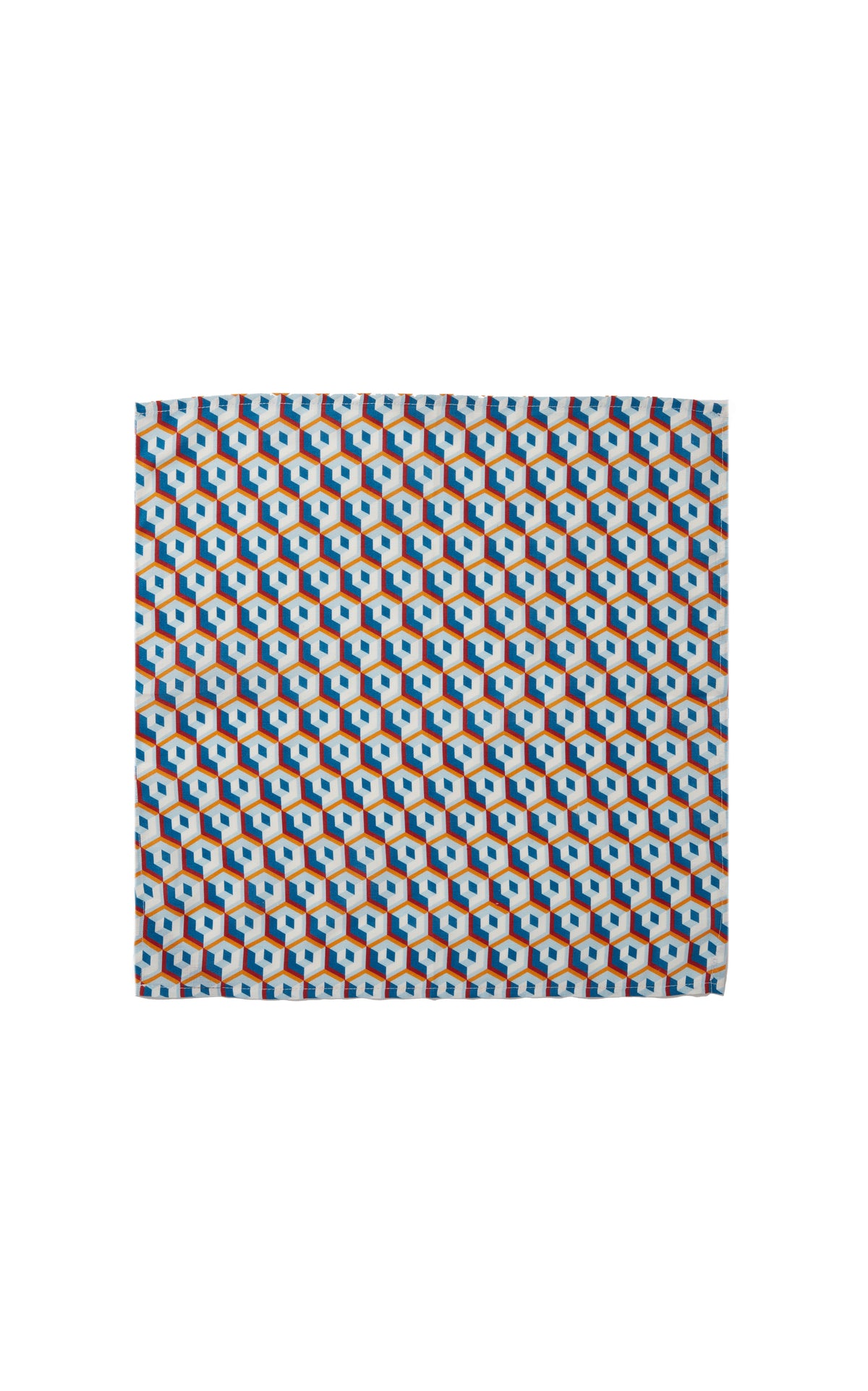 Large Napkins in Cubo Giallo/Fuxsia Blue, Set of 2