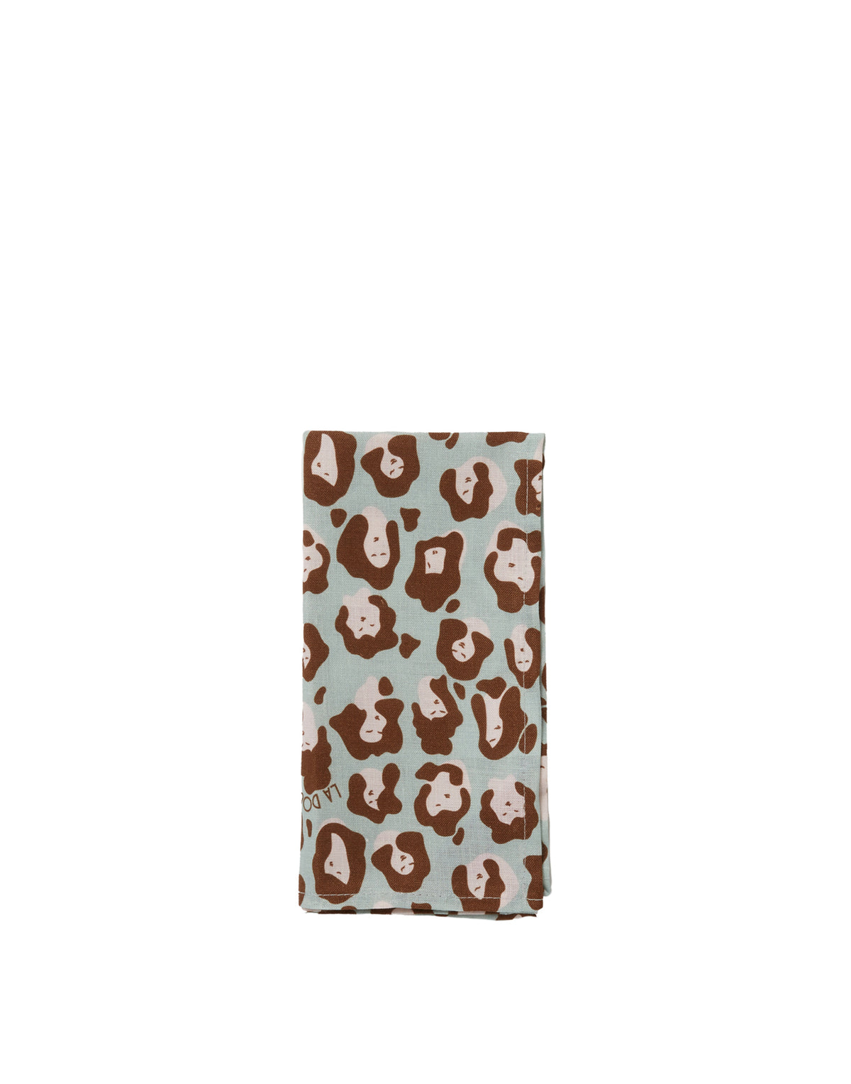 Large Napkins in Lady Leopard Acquamarina, Set of 2