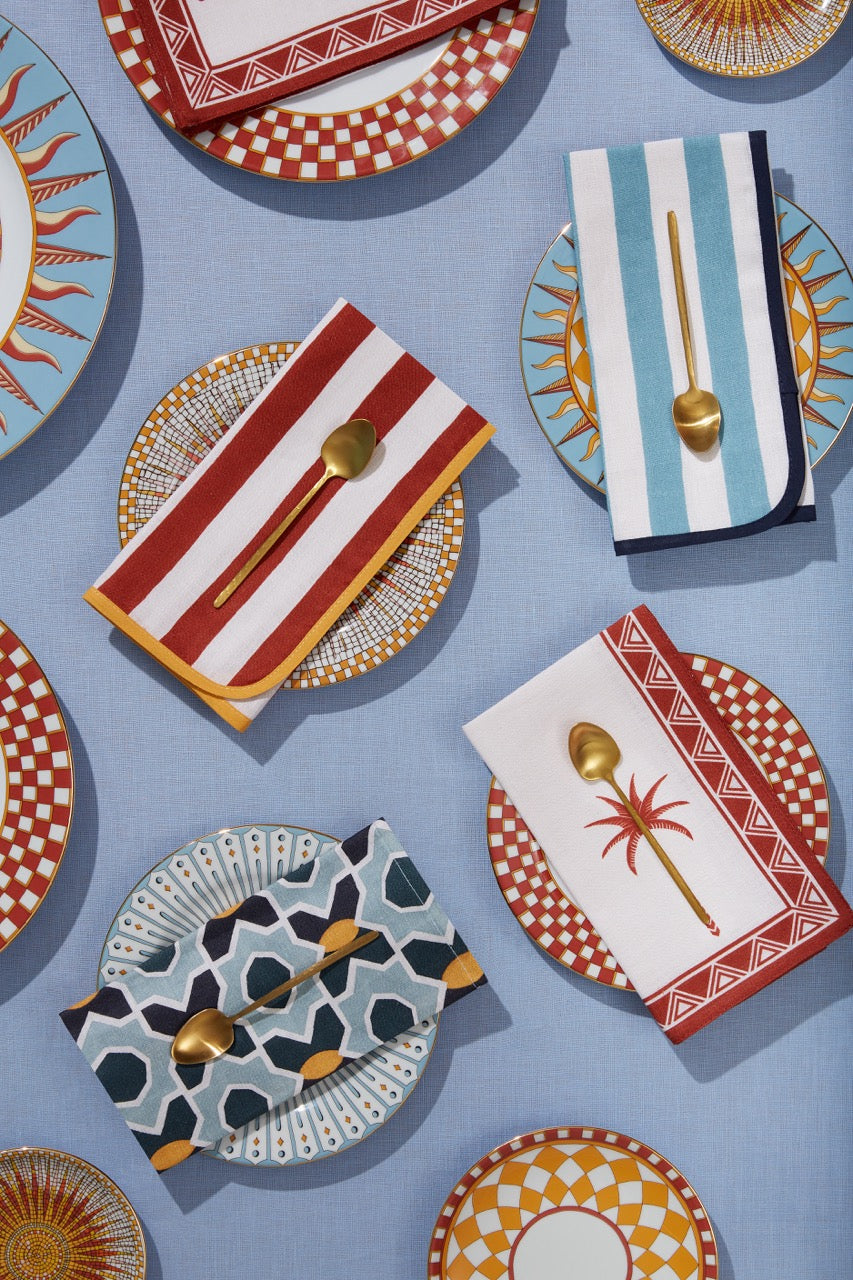 Dessert Plates in Solar Multicolor, Set of 4