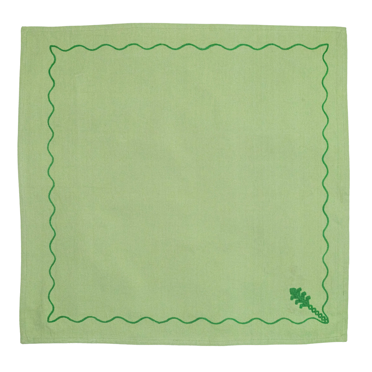 Tonal Green Vine Napkins, Set of 4