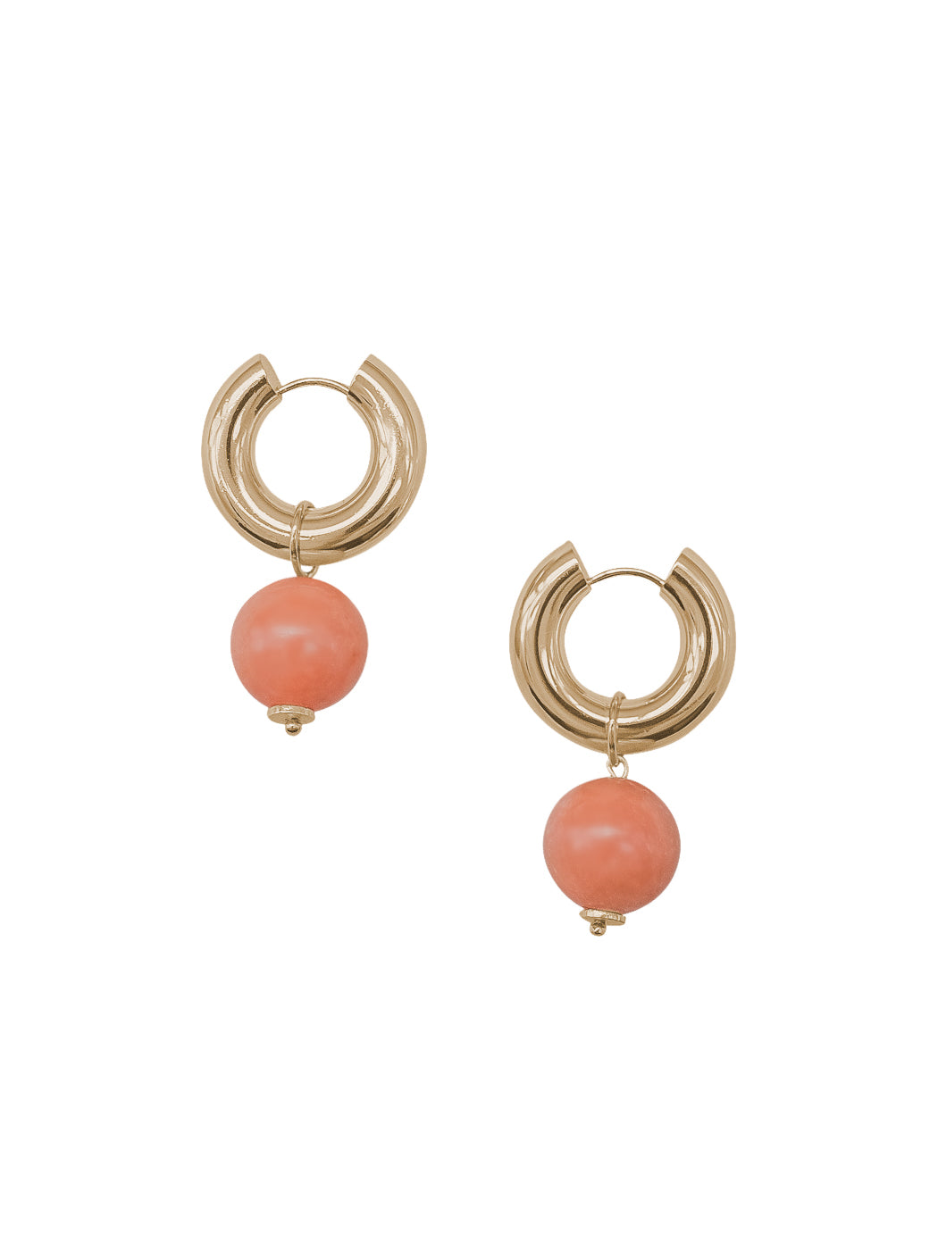 Nat Earrings in Coral