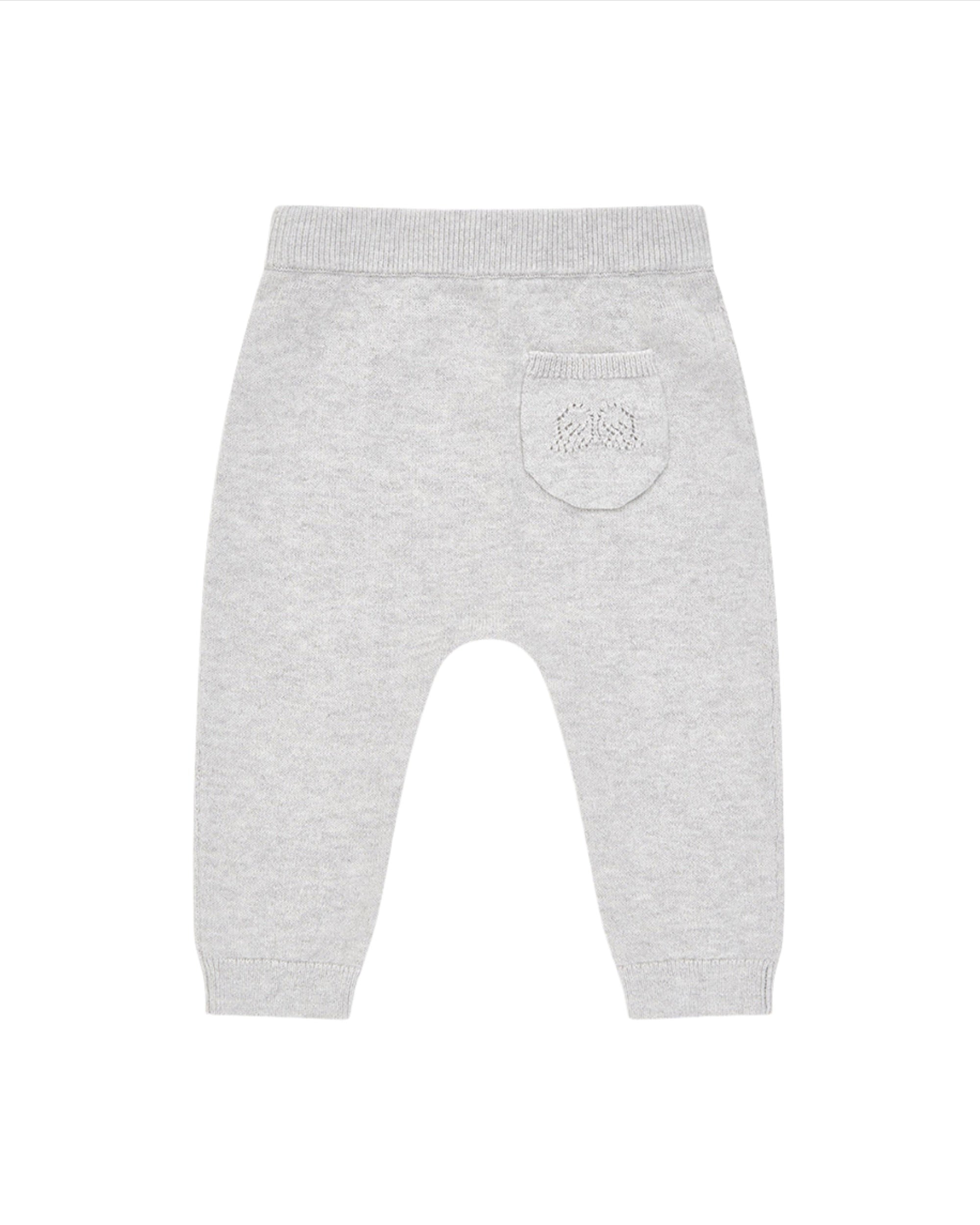 Angel Wing Knitted Trouser in Grey