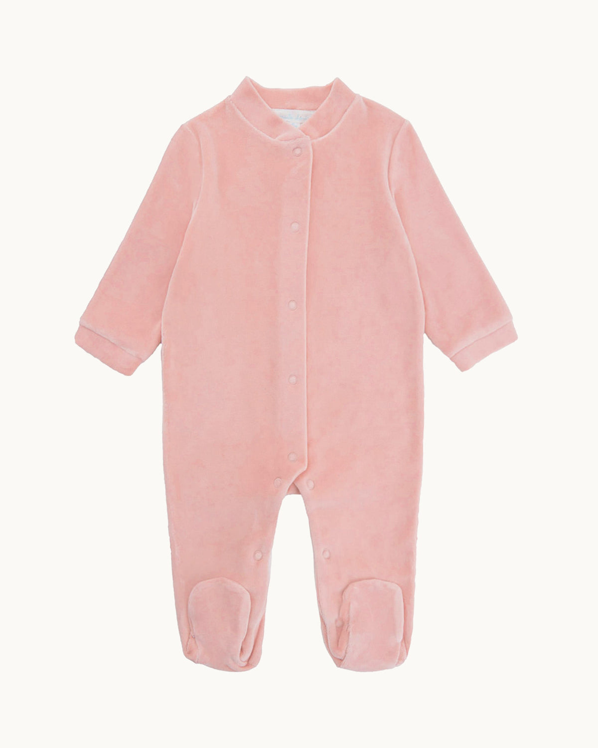 Velour Angel Wing Sleepsuit in Gold & Dusty Pink