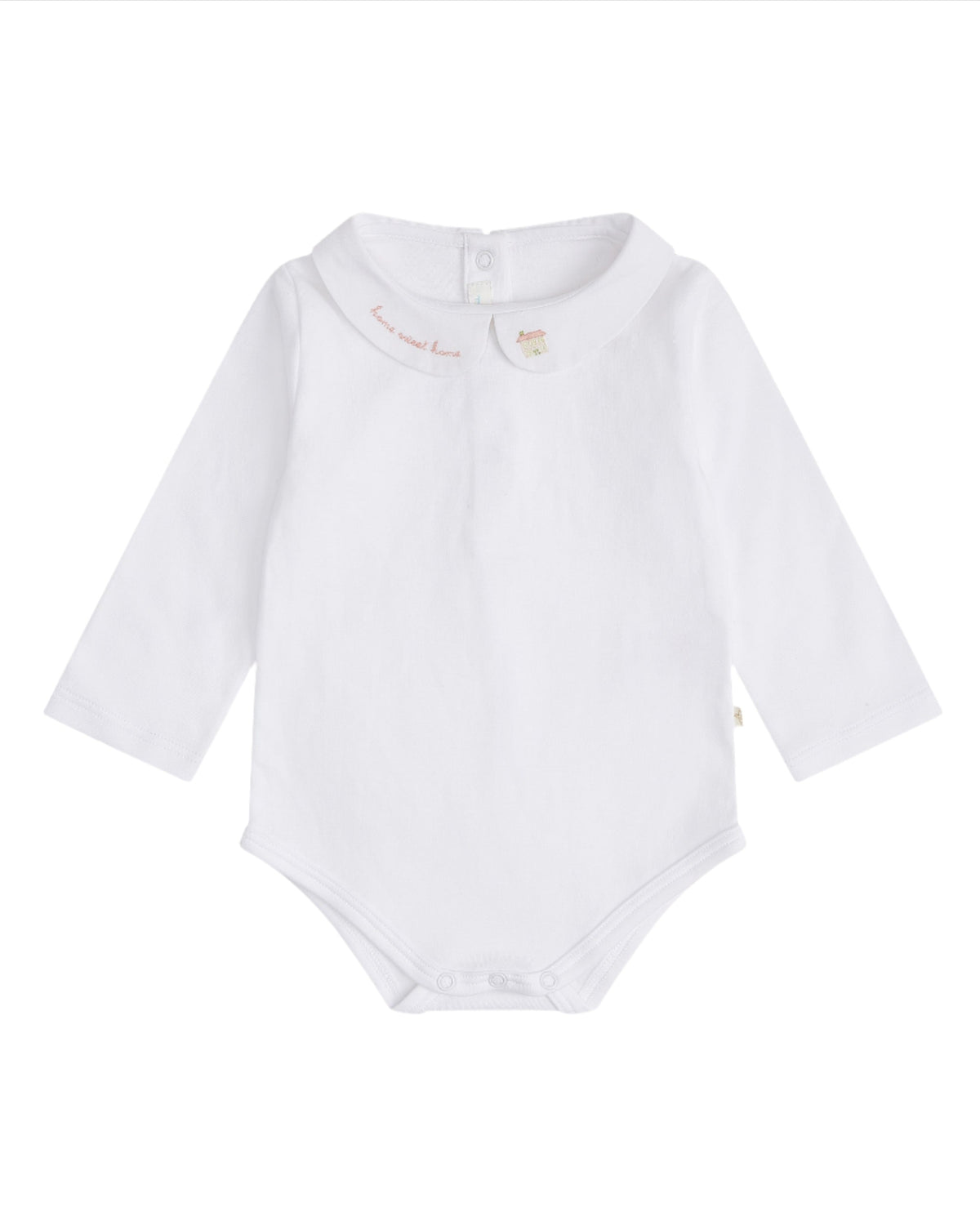 Home Sweet Home Peter Pan Collar Onesie in Pink