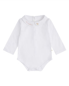 Home Sweet Home Peter Pan Collar Onesie in Pink