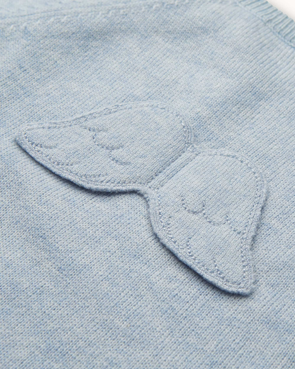 Ariel Angel Wing Cashmere Romper in Blue