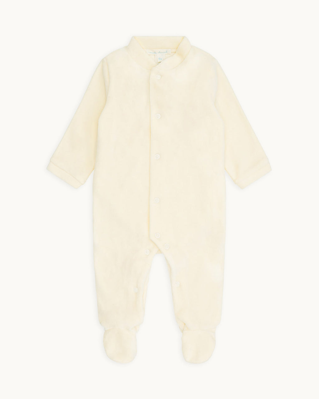 Velour Angel Wing Sleepsuit in Gold & Cream