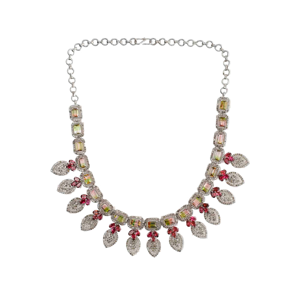 Tourmaline and Diamond Necklace