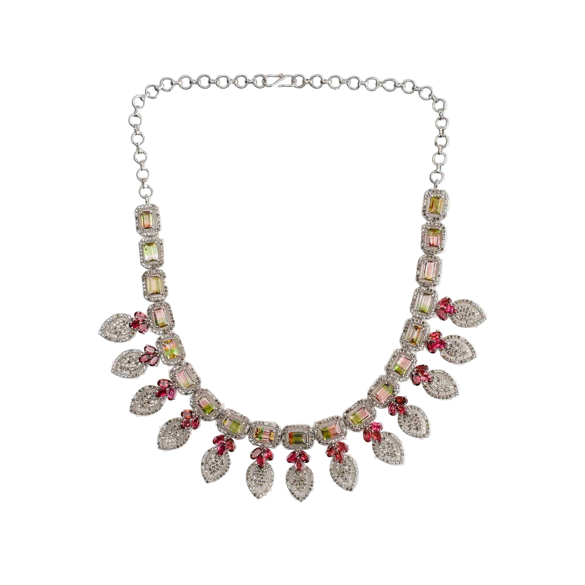 Tourmaline and Diamond Necklace