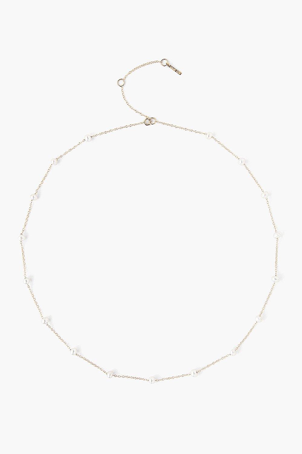 14k White Freshwater Pearl Necklace