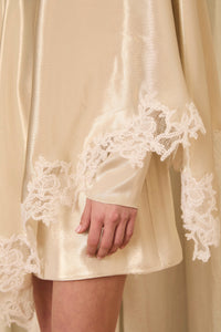 Nina Scarf Dress in Lurex with Mohair Lace Trim