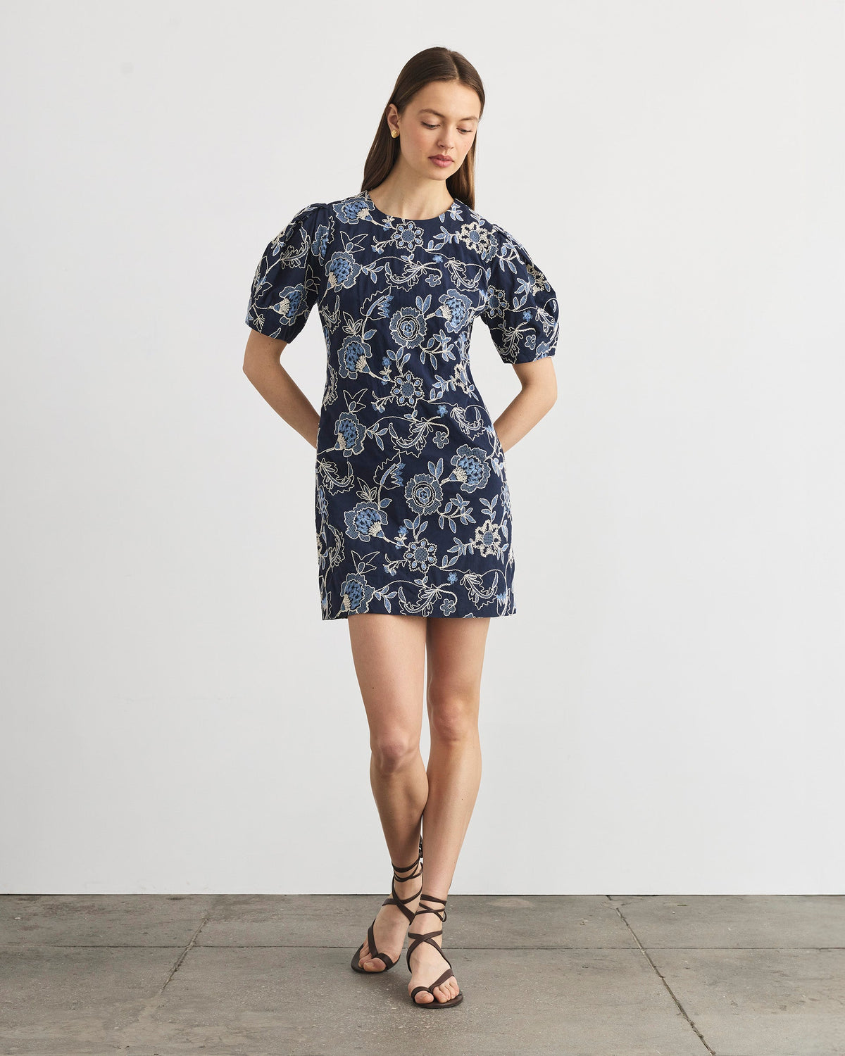 Noah Dress in Maritime Blue Multi