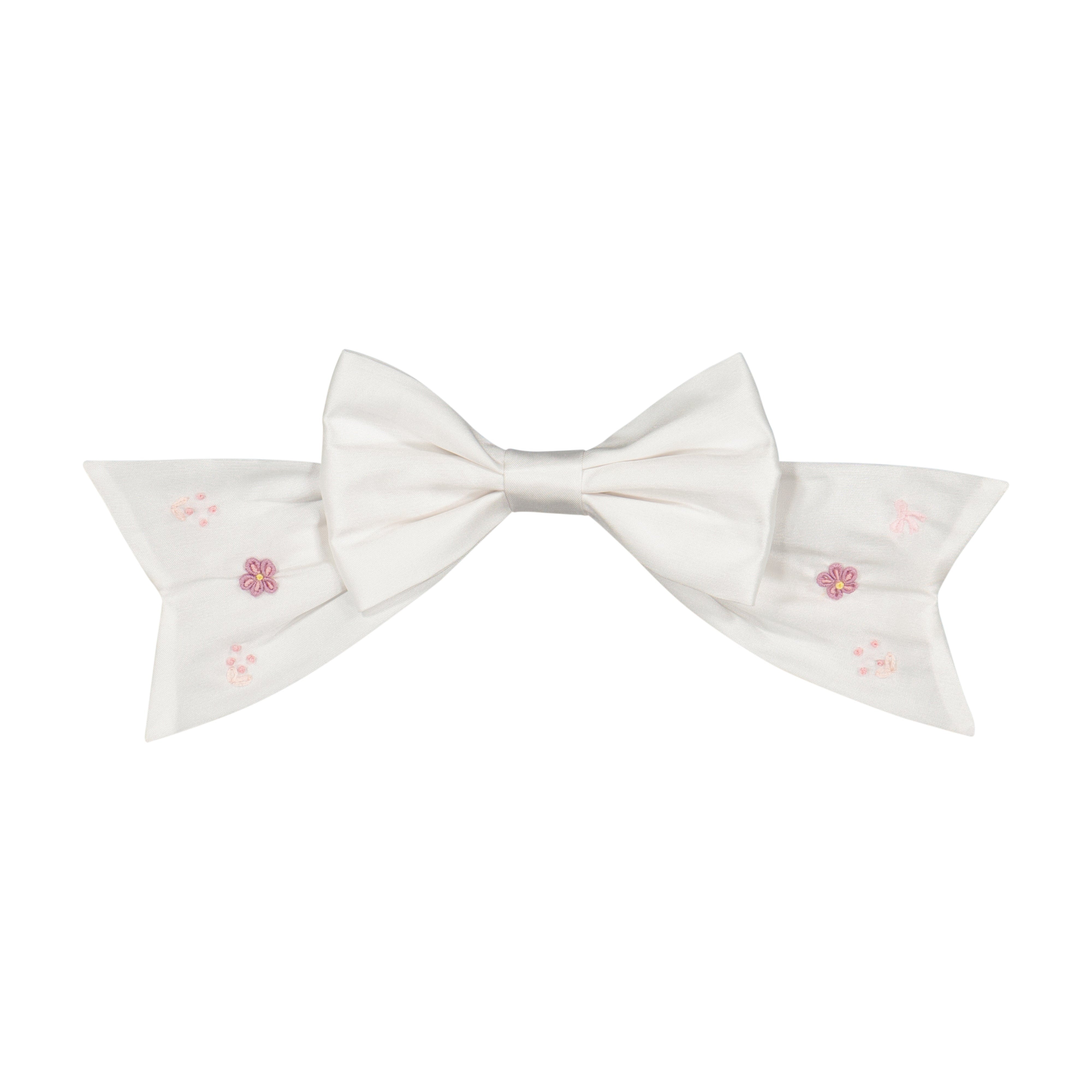 Aurelia White Hair Bow