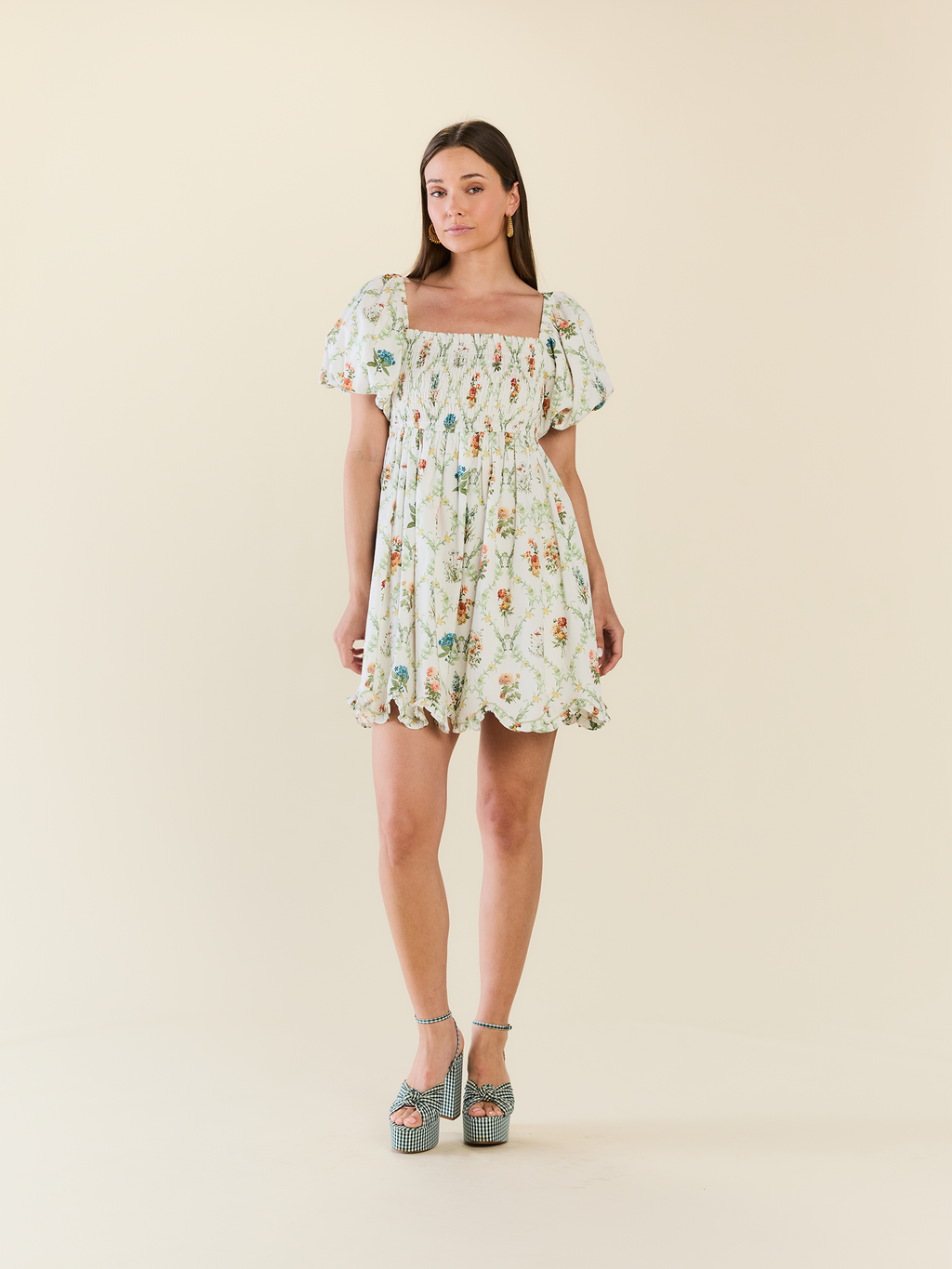Dawn Mini Dress x Sadie Loving in Blanc Bouquet