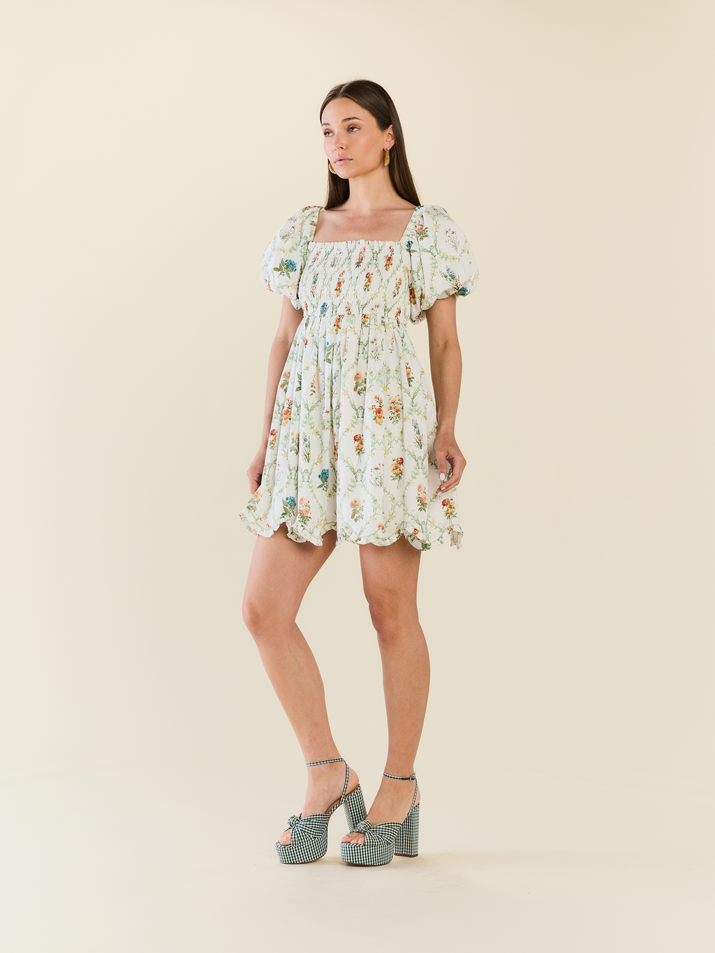 Dawn Mini Dress x Sadie Loving in Blanc Bouquet
