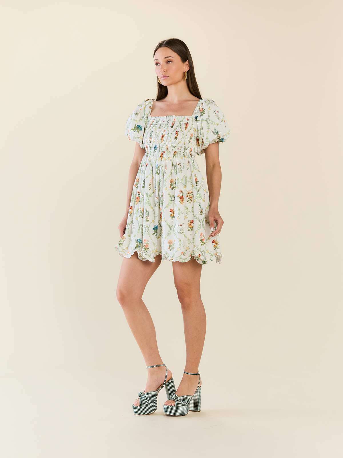 Dawn Mini Dress x Sadie Loving in Blanc Bouquet