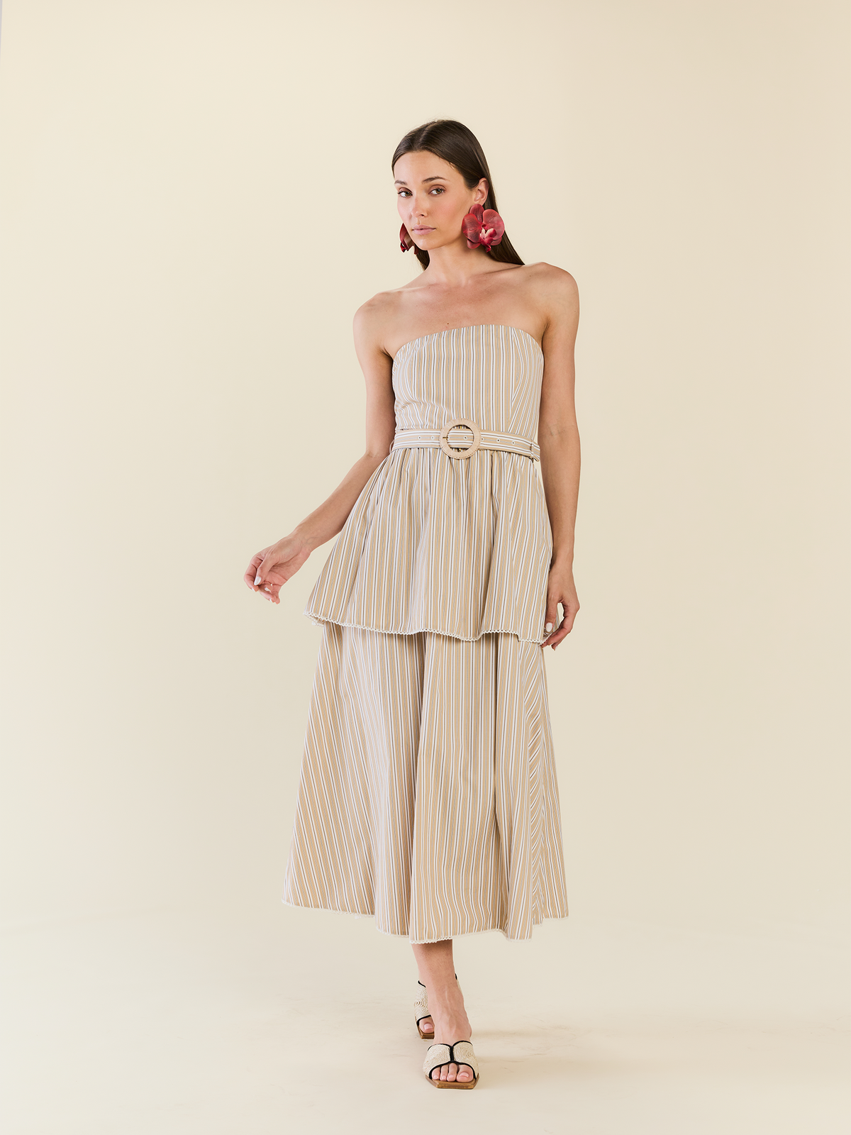 Daisy Dress x Sadie Loving in Sand Stripe