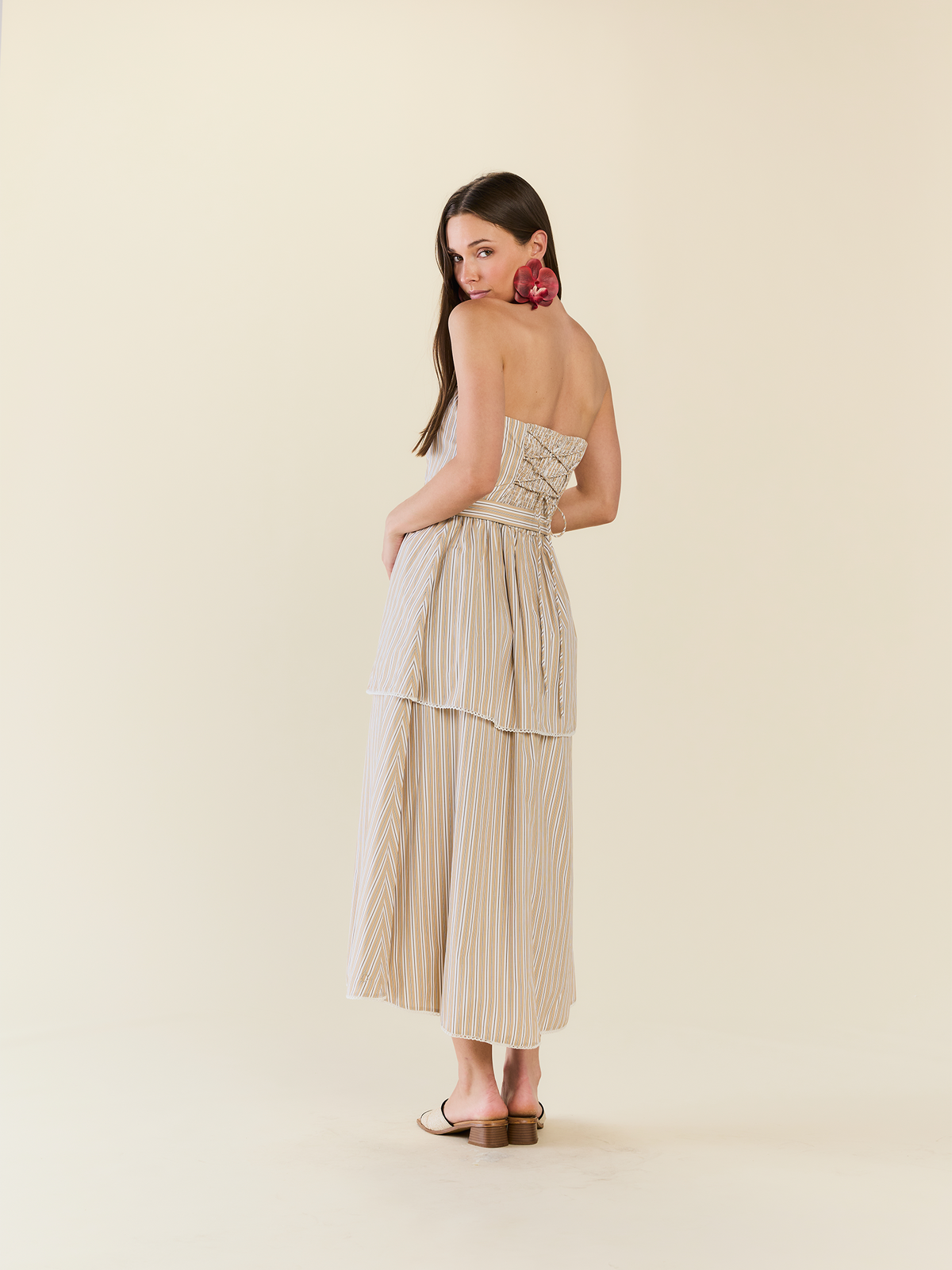Daisy Dress x Sadie Loving in Sand Stripe
