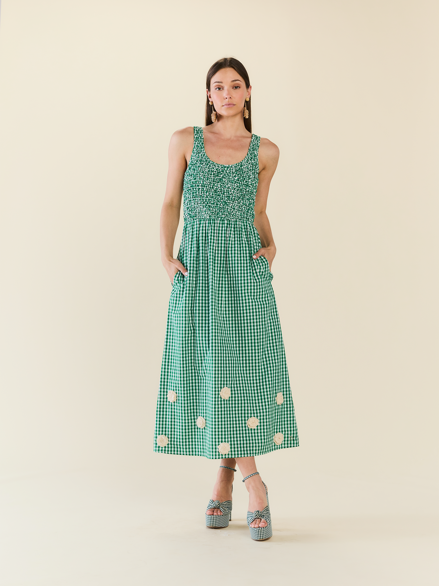 Elle Dress in Meadow Gingham