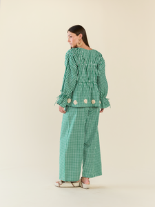 Isle Top in Meadow Gingham